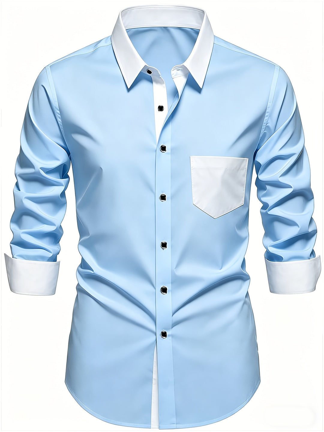 Whitfield | Men's Contrast Collar Long Sleeve Shirt