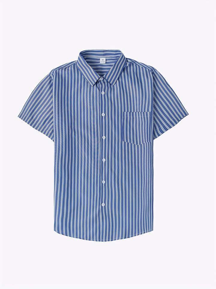 Miles | Men's Striped Lightweight Short Sleeve Shirt