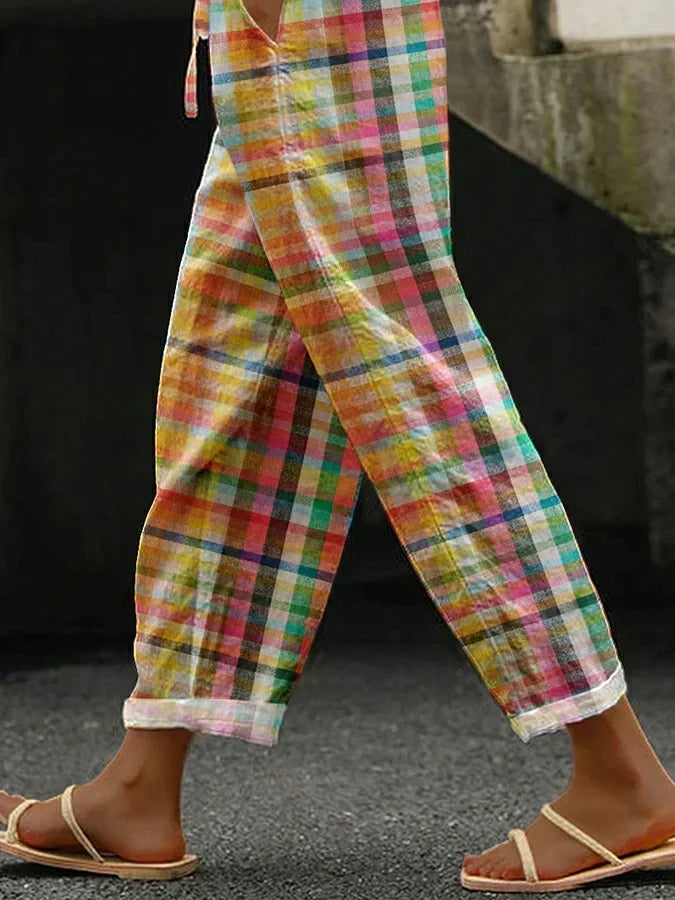 Vanessa | Comfortable Checkered Pants