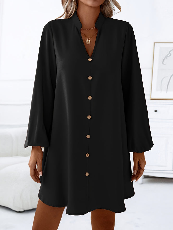 Eleanora | Relaxed Button-Front Shirt Dress