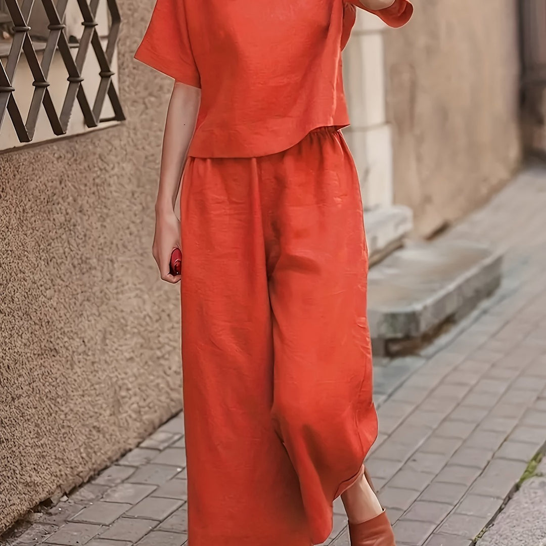 Coralie | Relaxed Wide-Leg Two-Piece Set