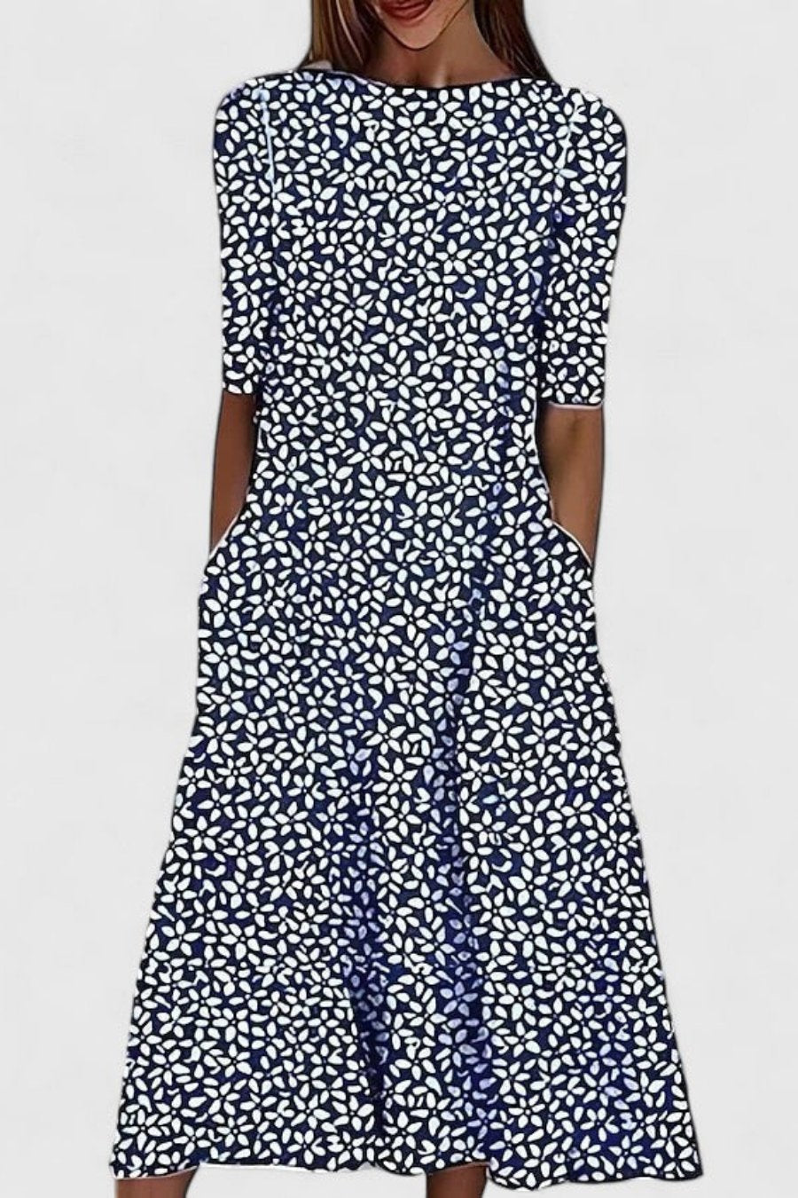 Mirabel | Graceful A-Line Midi Dress