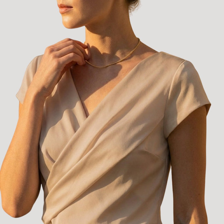 Caroline | Draped Wrap Blouse
