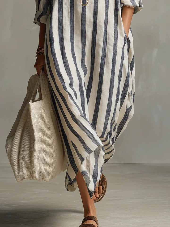 Anwen | Relaxed Striped Shirt Dress