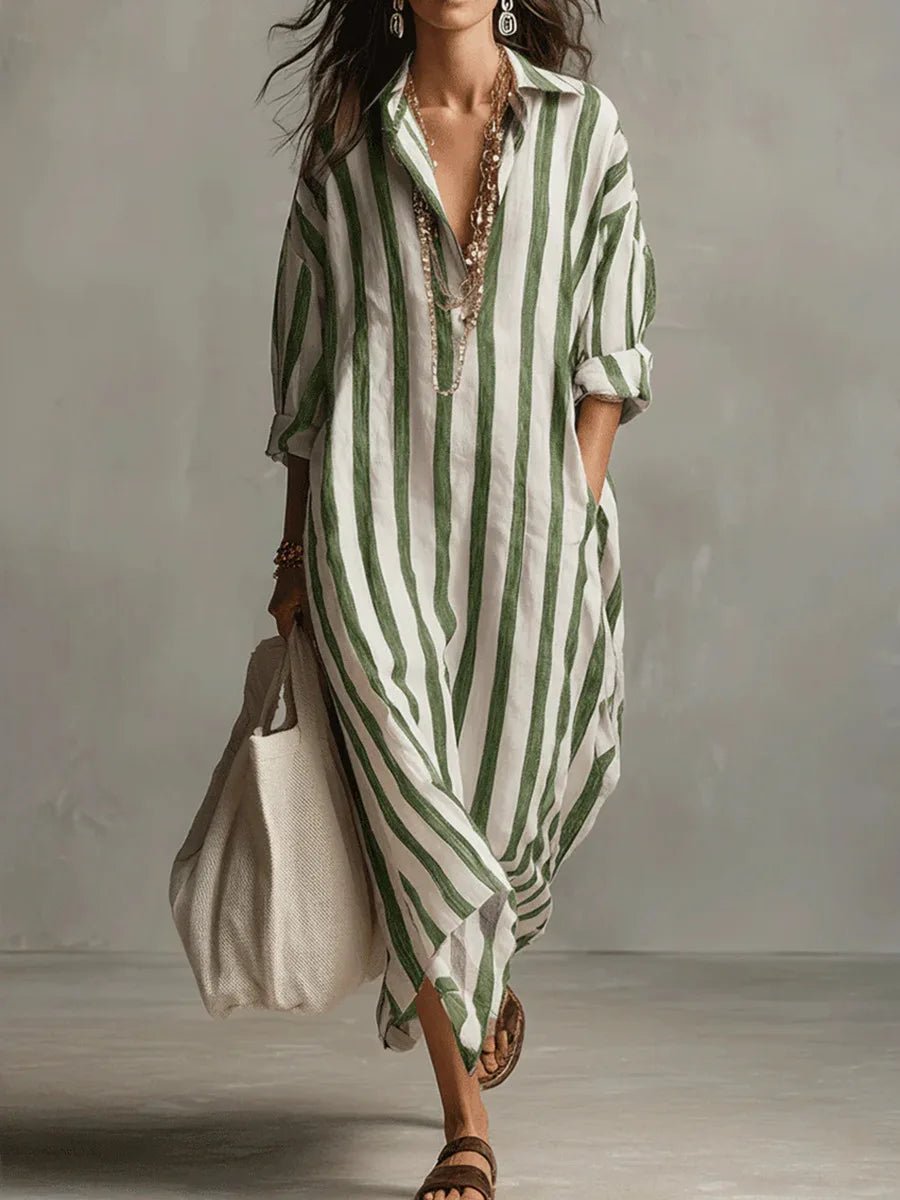 Anwen | Relaxed Striped Shirt Dress