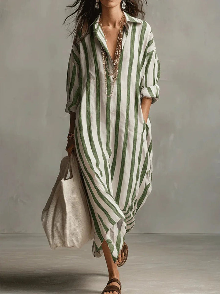 Anwen | Relaxed Striped Shirt Dress