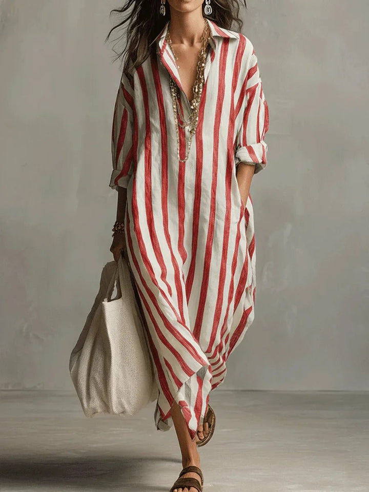 Anwen | Relaxed Striped Shirt Dress