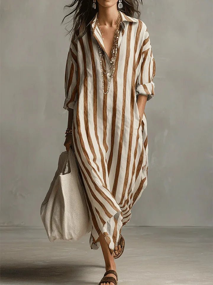 Anwen | Relaxed Striped Shirt Dress