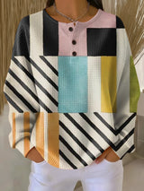 Juliet | Colorblock Waffle-Knit Sweater