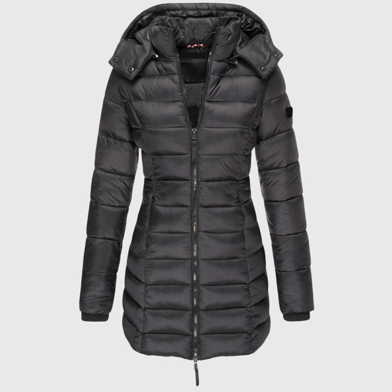 Verena | Longline Quilted Hooded Coat