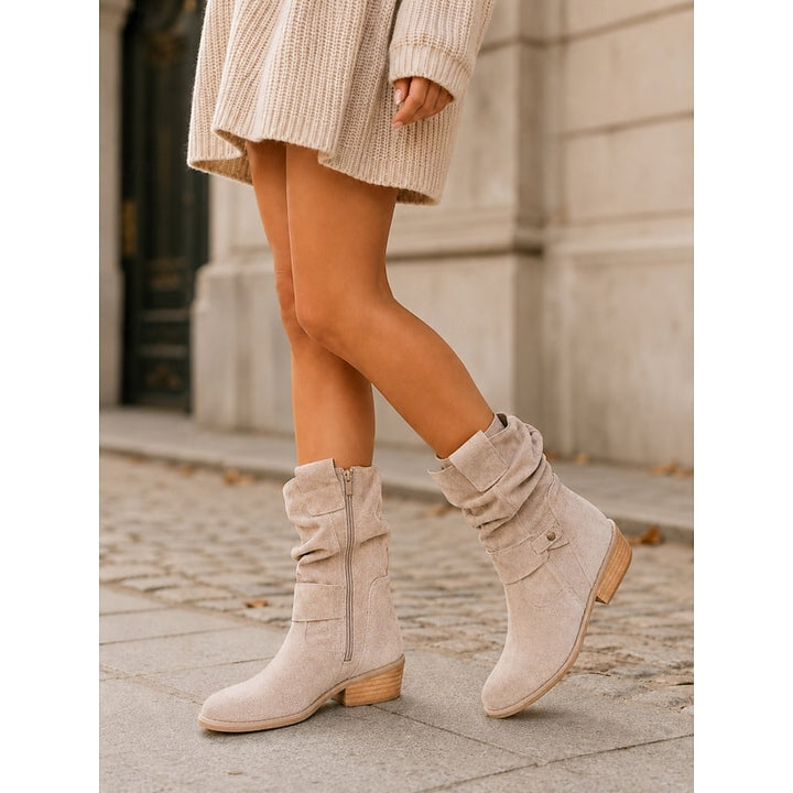 Pamela | Slouchy Buckle Ankle Boots