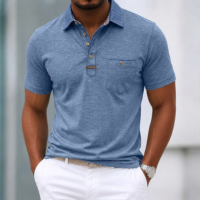 Marvin | Men's Contrast Collar Business Polo Shirt