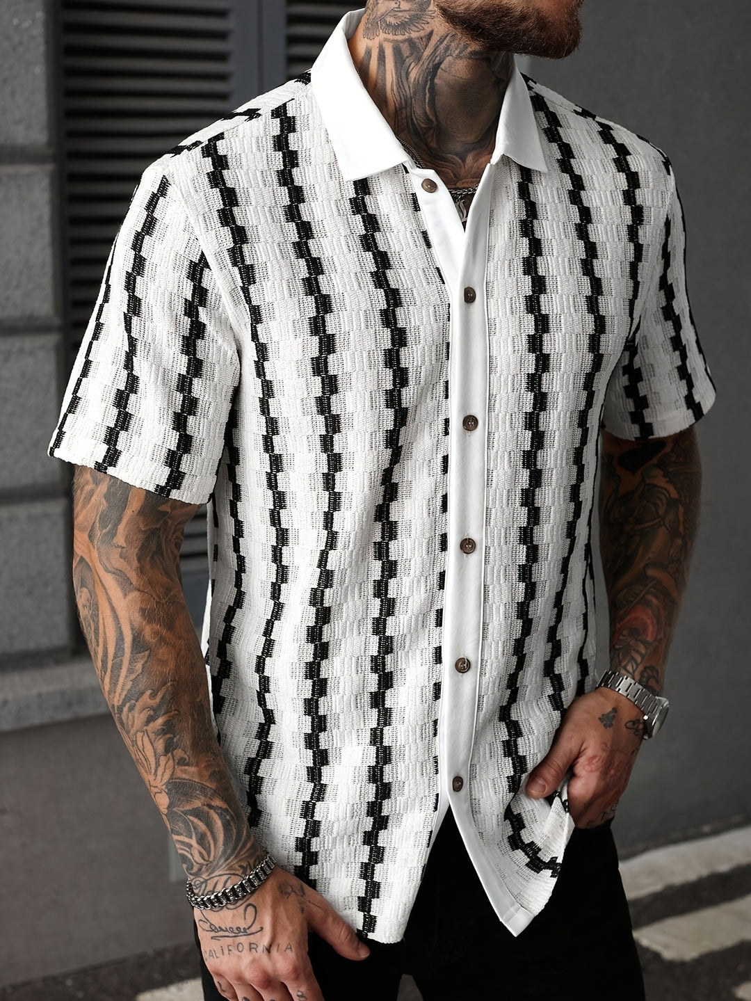 Strand | Men's Colour Stripe Short Sleeve Shirt