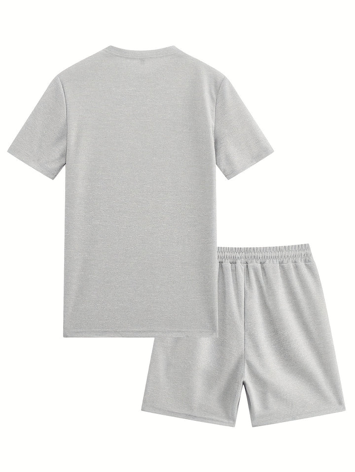 Hollis | Men's Waffle Knit Tee & Shorts Set