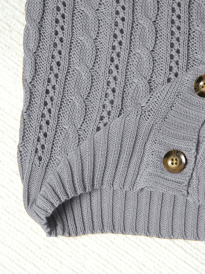 Vivienne | Cable-Knit Button Cardigan