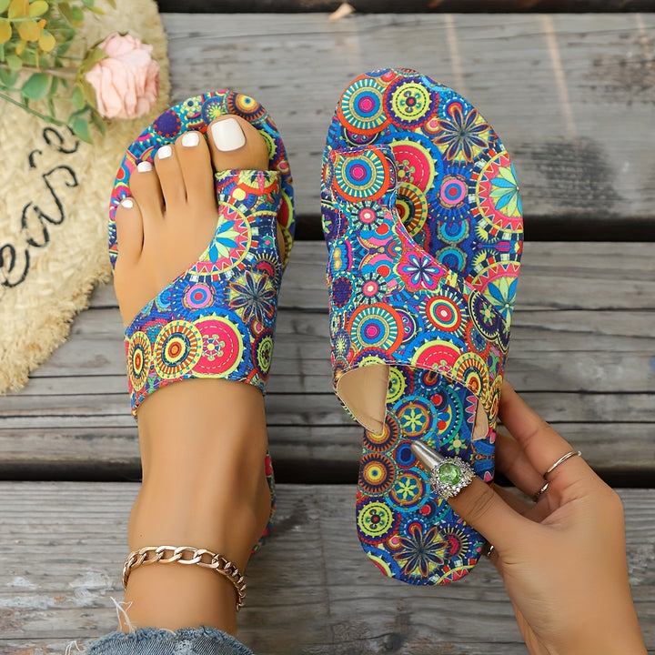 Bethany | Bohemian Print Slide Sandals