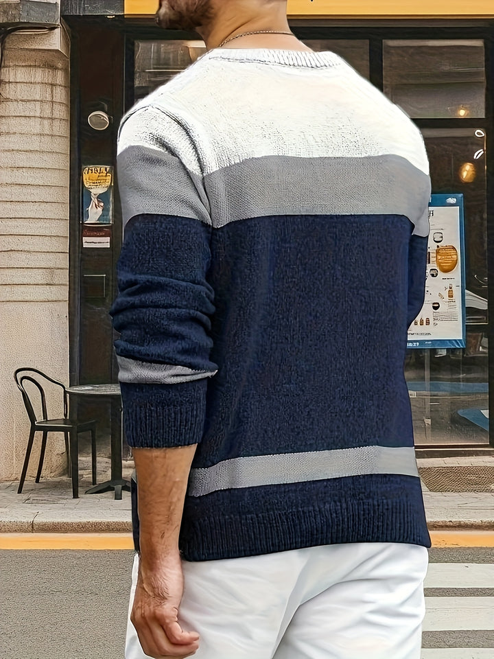 Everett | Textured Colorblock Sweater