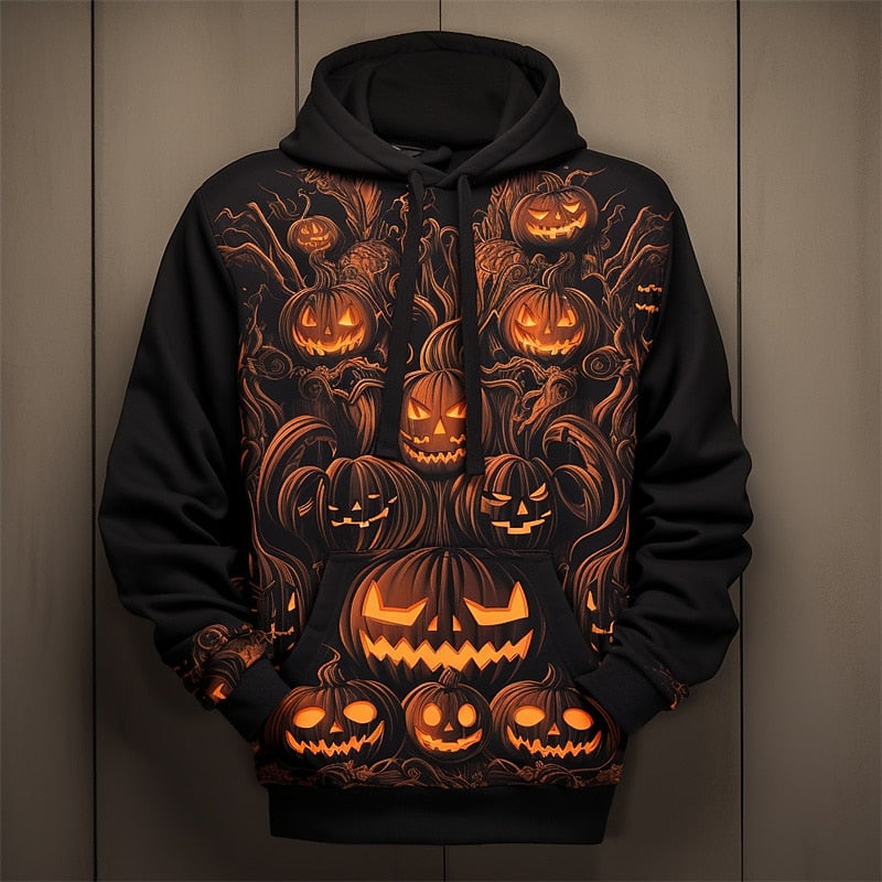 Jasper | Halloween Pumpkin Graphic Hoodie