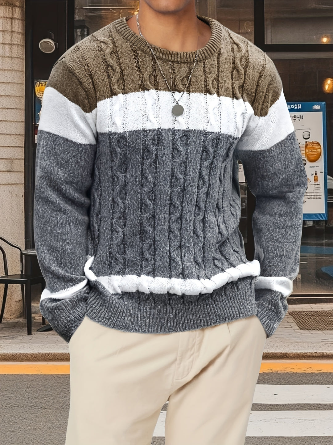 Everett | Textured Colorblock Sweater