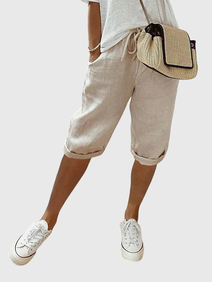 Denise | Relaxed Drawstring Capri Pants