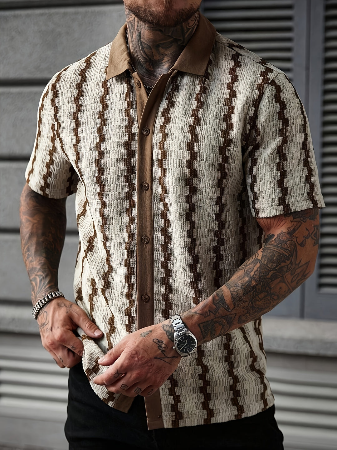Strand | Men's Colour Stripe Short Sleeve Shirt