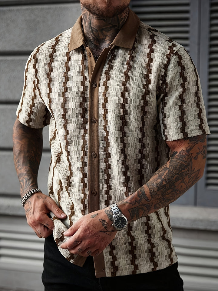 Strand | Men's Colour Stripe Short Sleeve Shirt