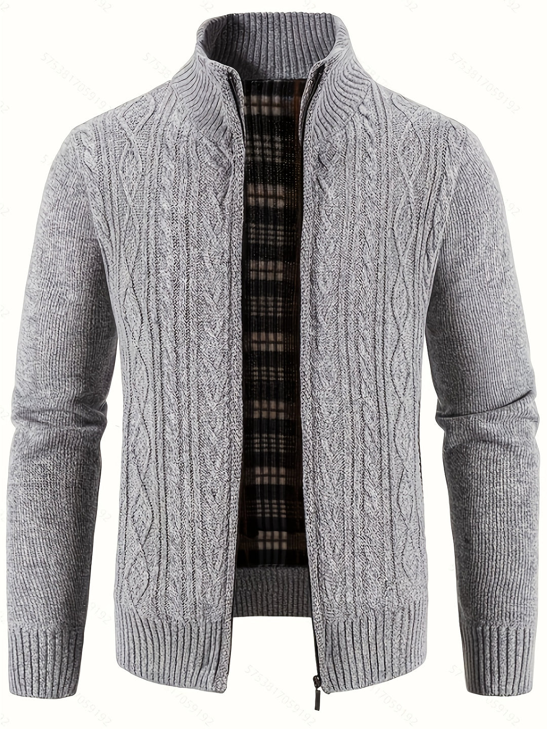 Rupert | Cable-Knit Stand-Collar Cardigan