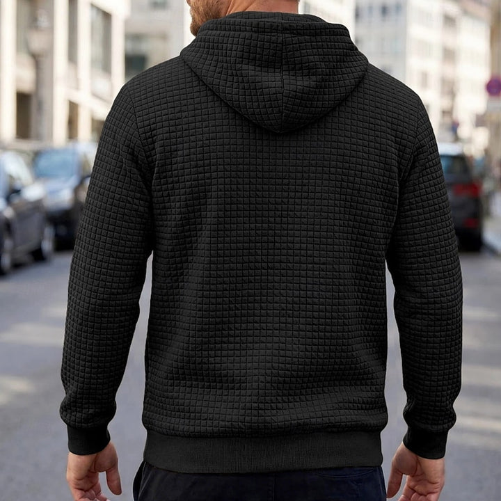 Miles | Textured Hooded Pullover Hoodie