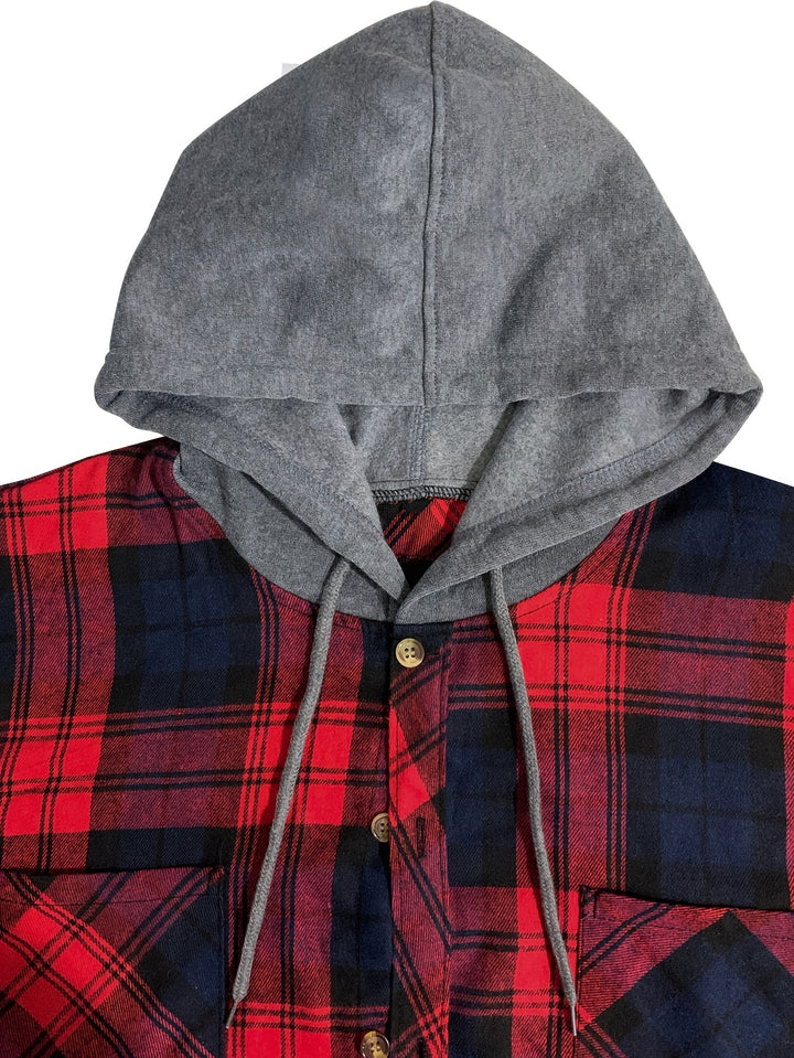Foster | Rugged Plaid Hooded Shirt