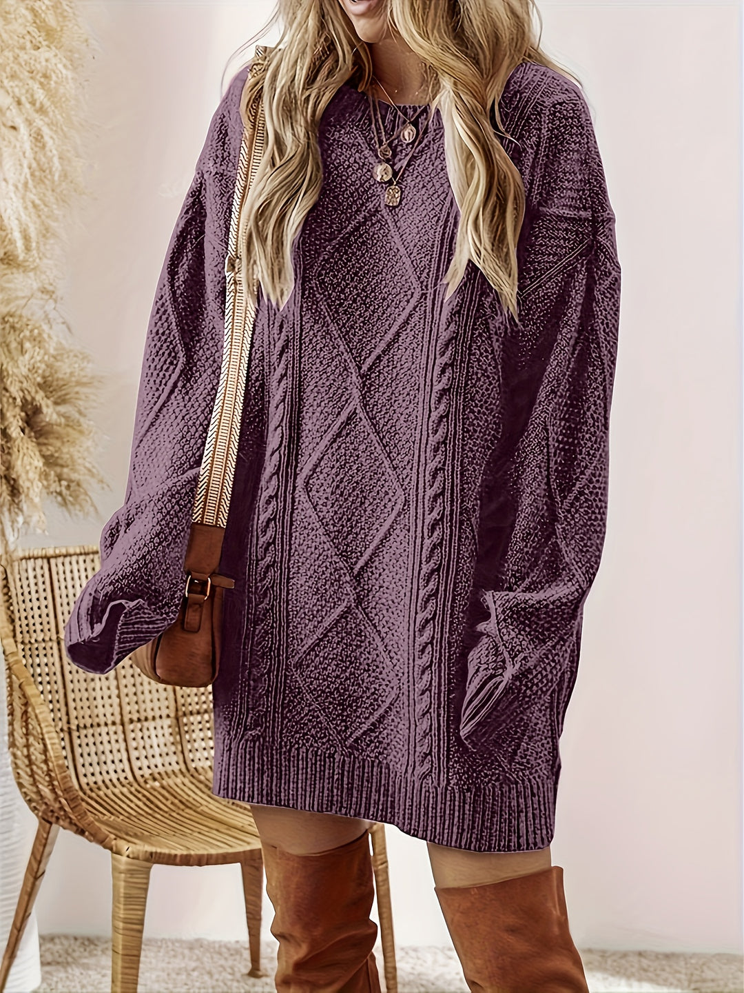 Shannon | Cozy Cable-Knit Sweater Dress