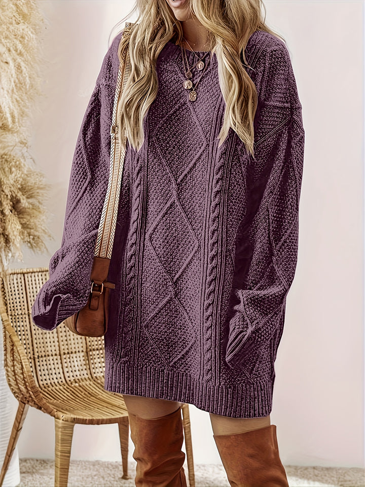 Shannon | Cozy Cable-Knit Sweater Dress