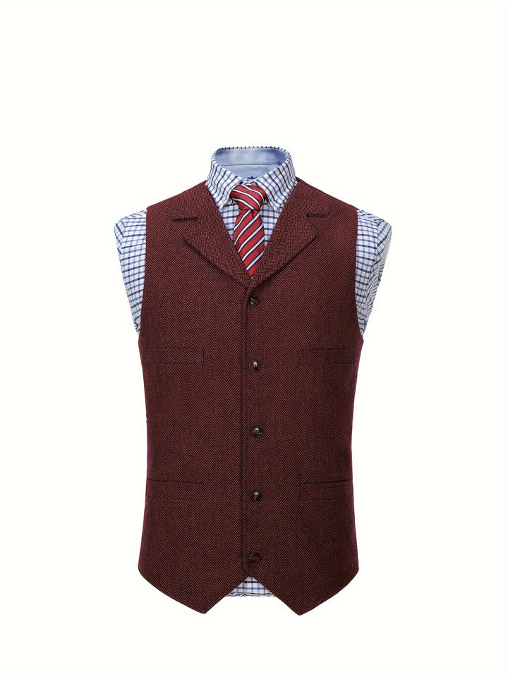 Barnaby | Heritage Herringbone Vest
