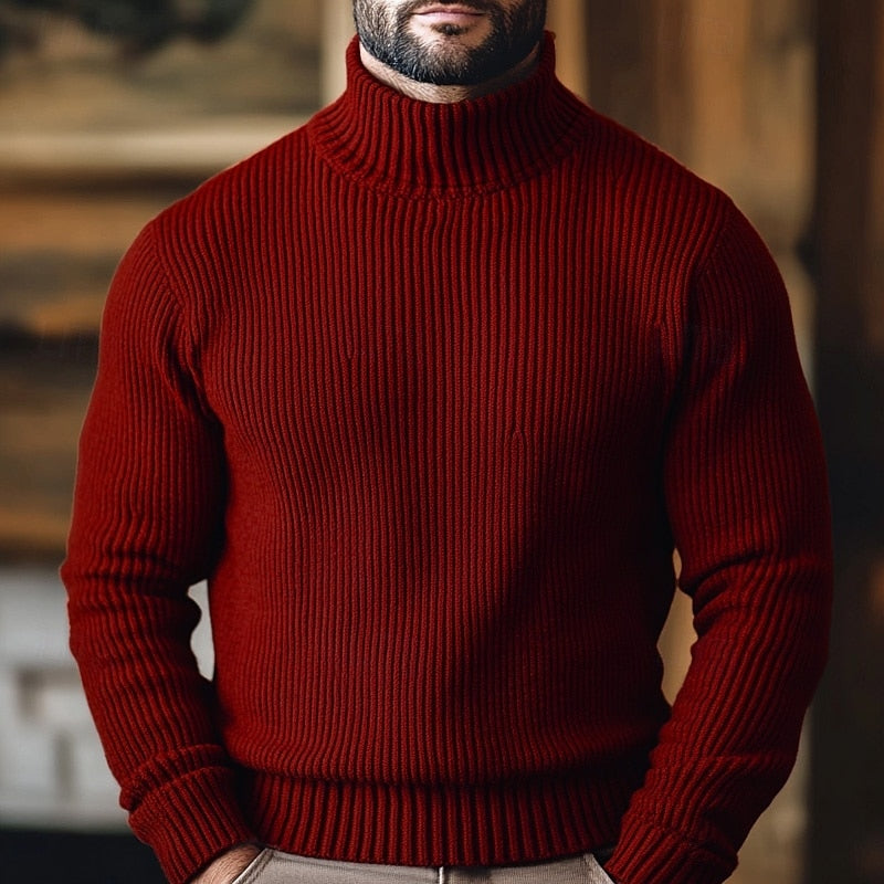 Gerald | Christmas Ribbed Turtleneck Sweater