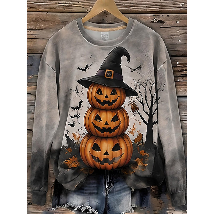 Constance | Playful Halloween Striped Sweatshirt