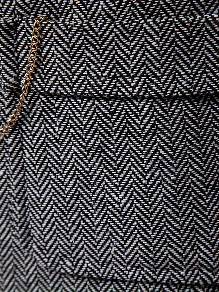 Edmund | Herringbone Single-Breasted Vest