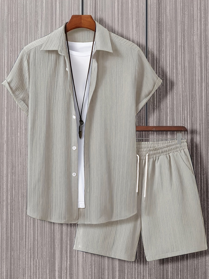 Caden | Men's Short Sleeve Shirt & Shorts Set