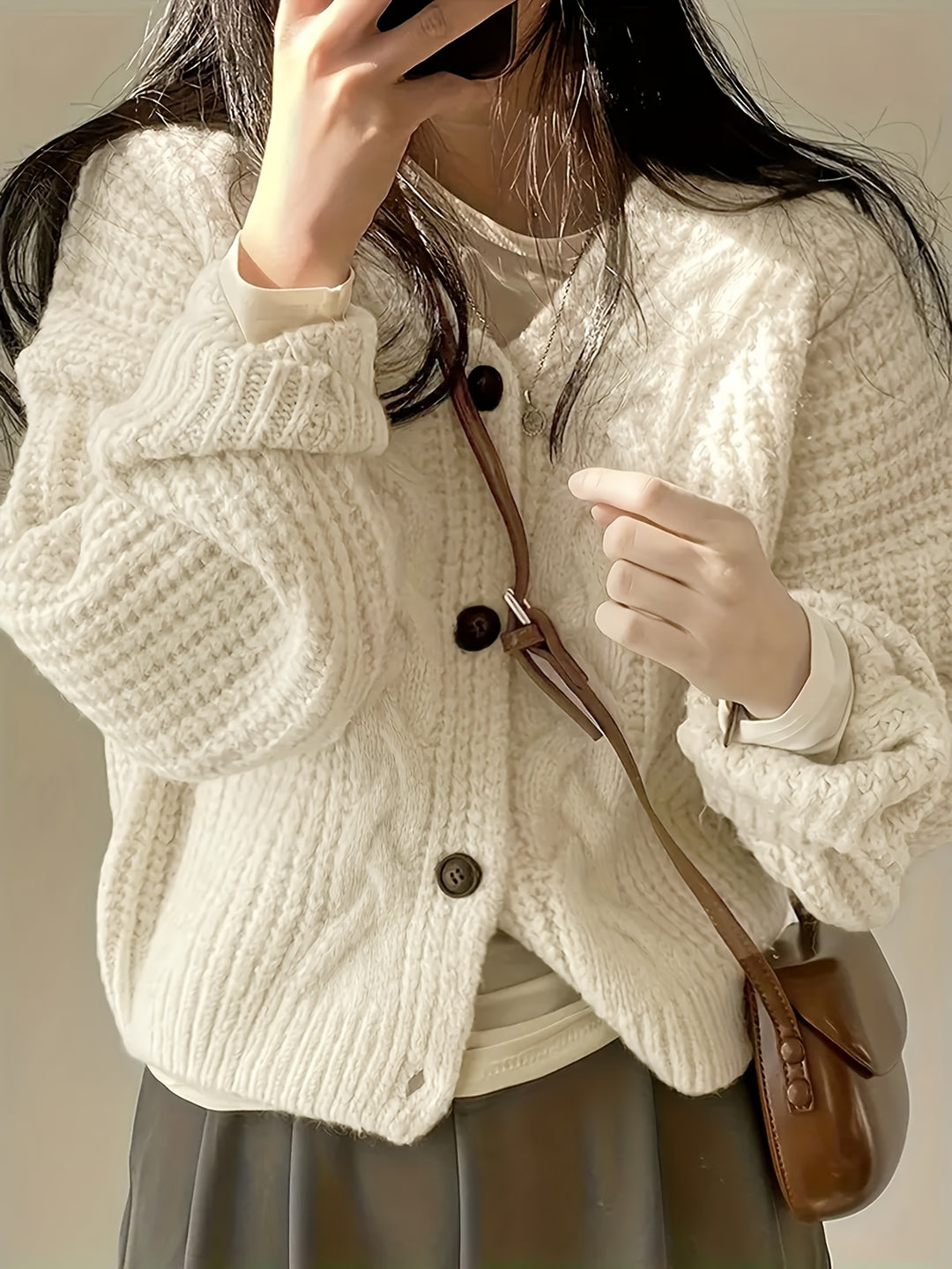 Millicent | Cozy Cable-Knit Cardigan