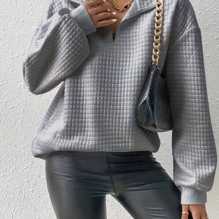 Adelina | Quarter-Zip Textured Sweater