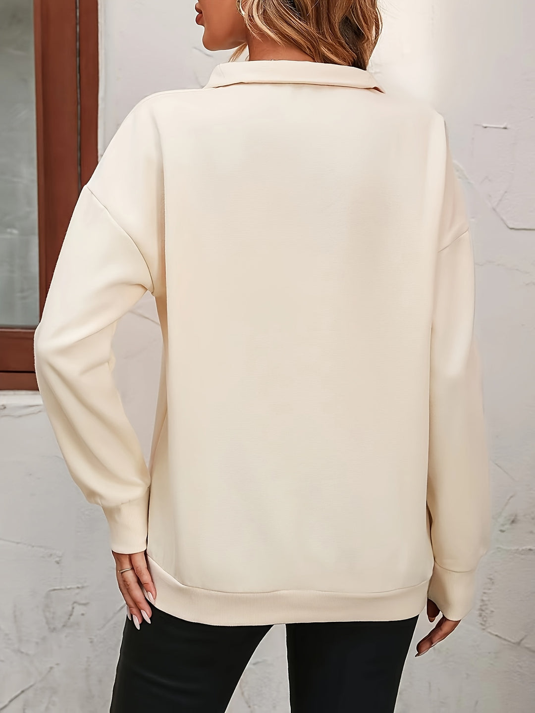 Elowen | Half-Zip Collared Sweatshirt