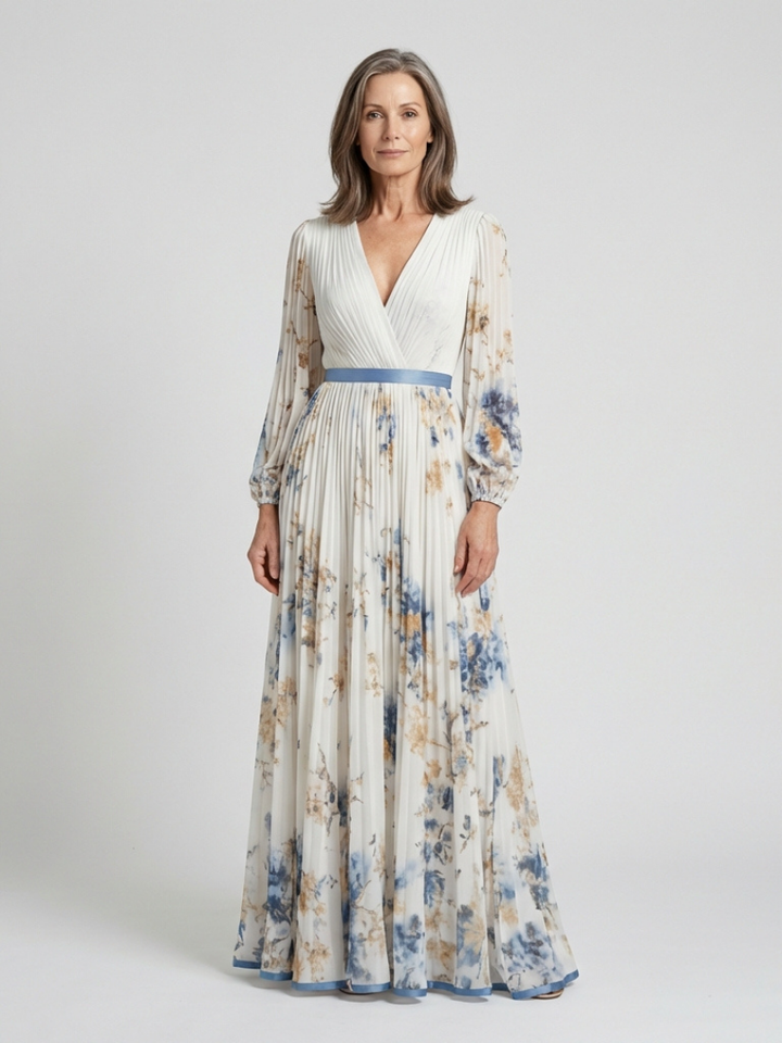 Aurelia | Flowing V-Neck Maxi Dress