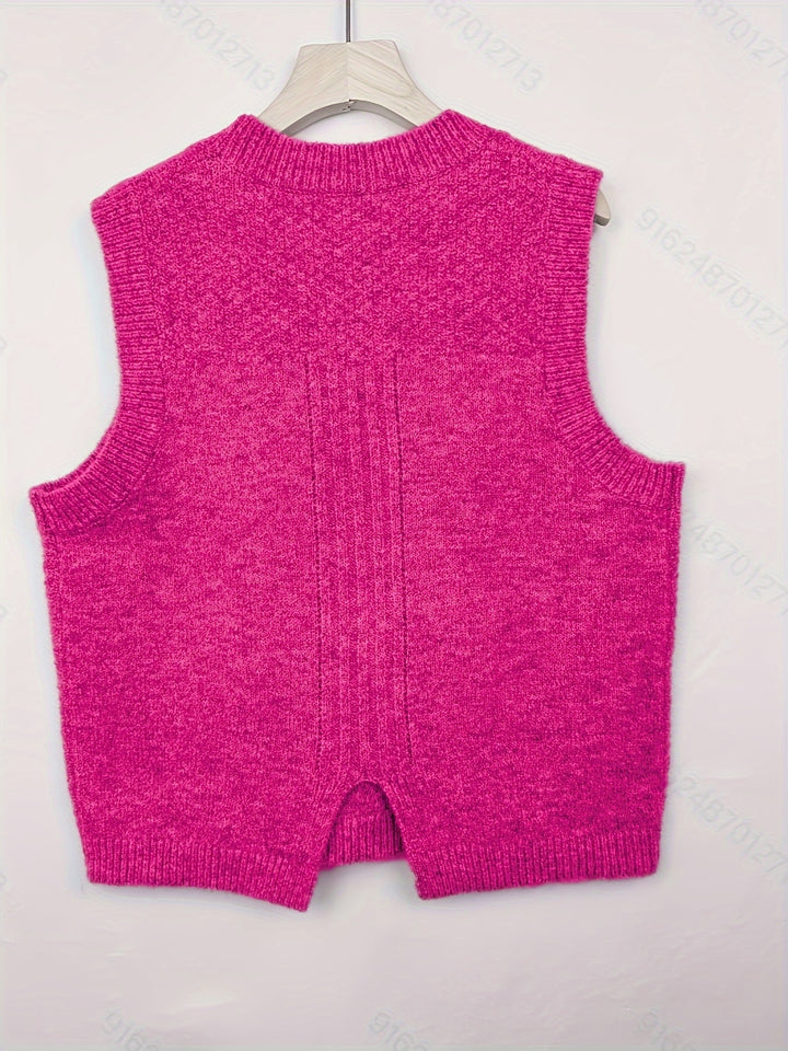 Beatrise | Classic Cable-Knit Sweater Vest