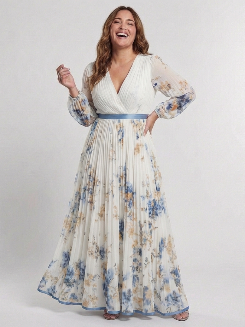Aurelia | Flowing V-Neck Maxi Dress