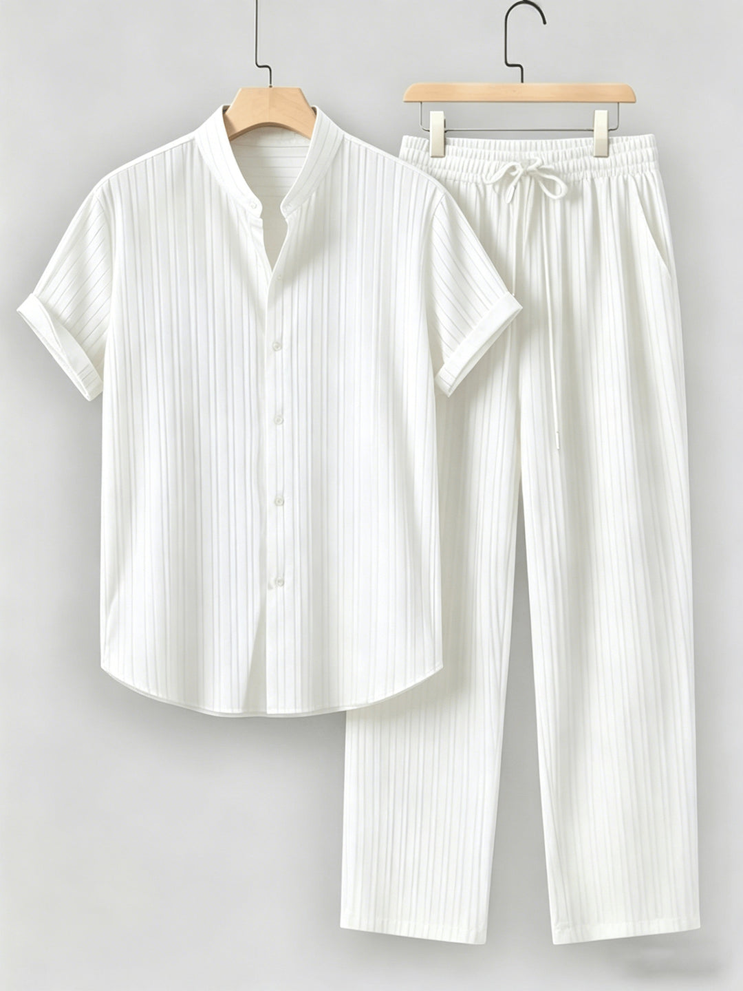 Patrick | Men's Textured Short Sleeve Shirt & Trouser Set
