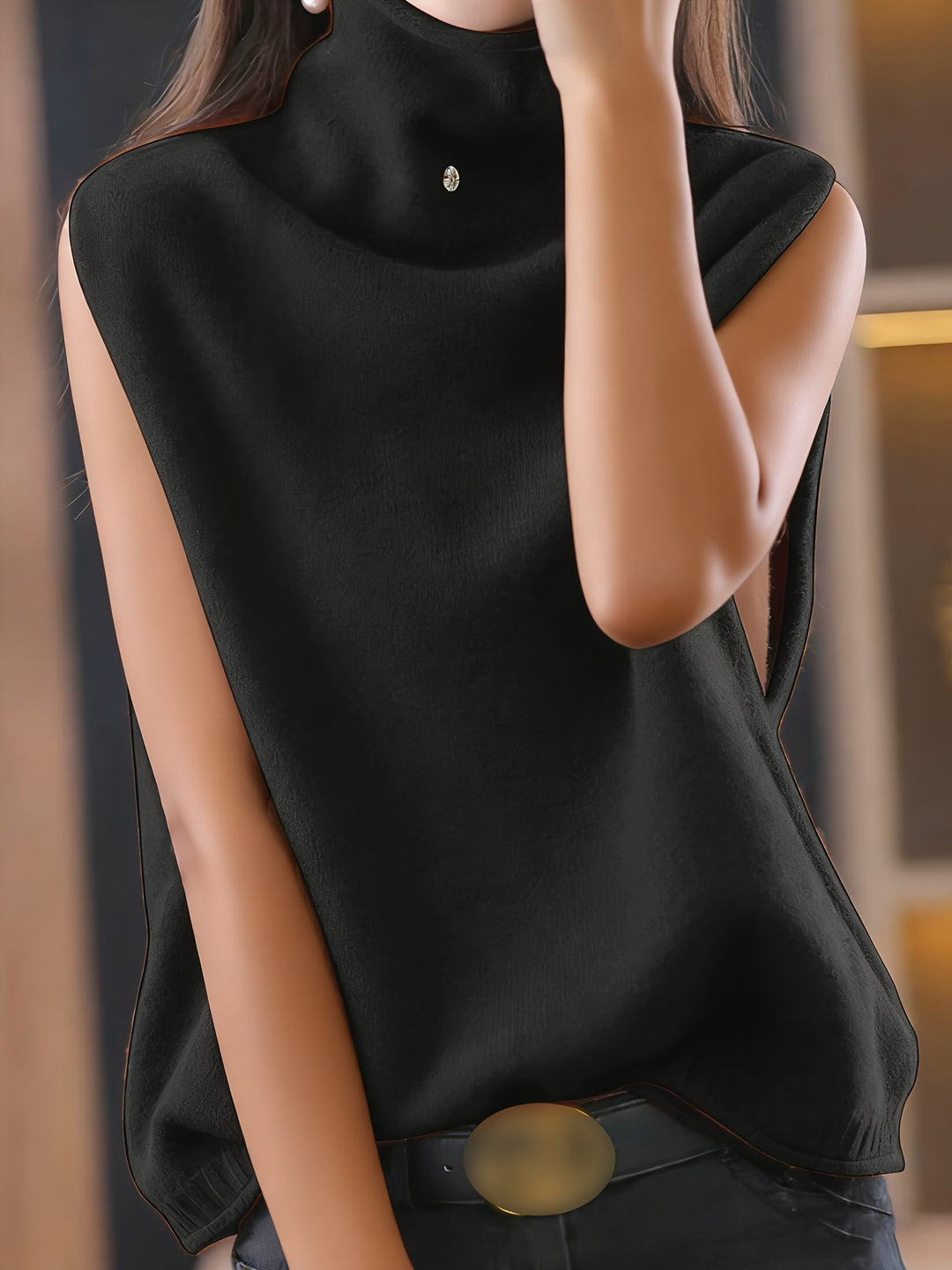 Eleanor | High-Neck Sleeveless Vest