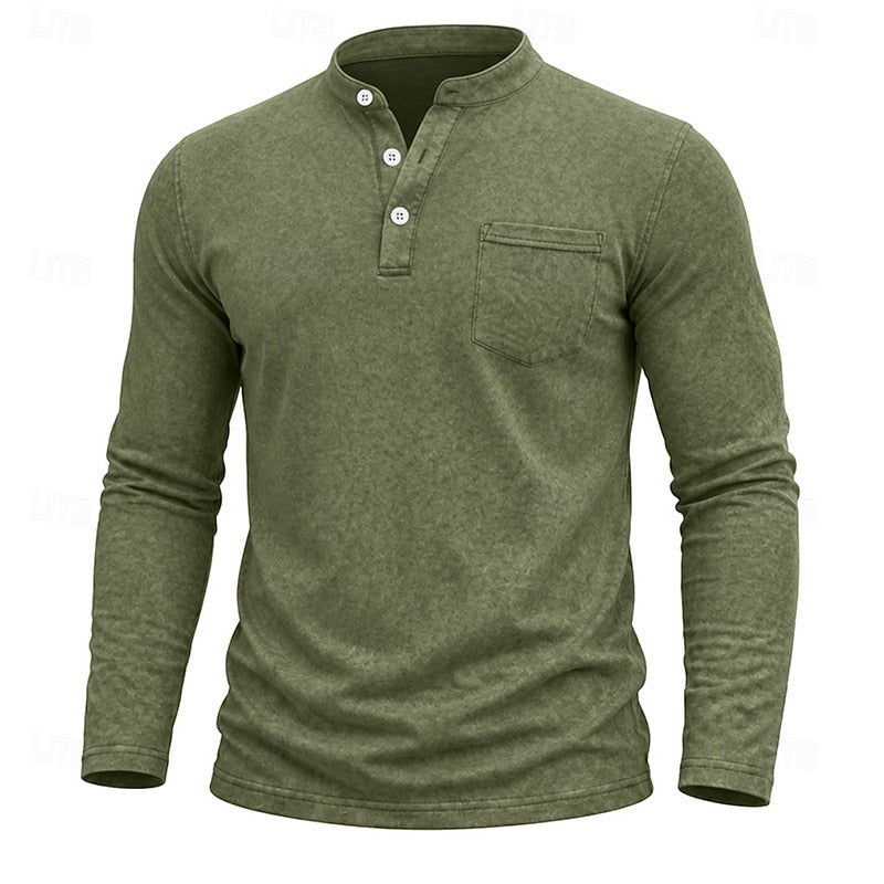 Quentin | Classic Long-Sleeve Henley Shirt