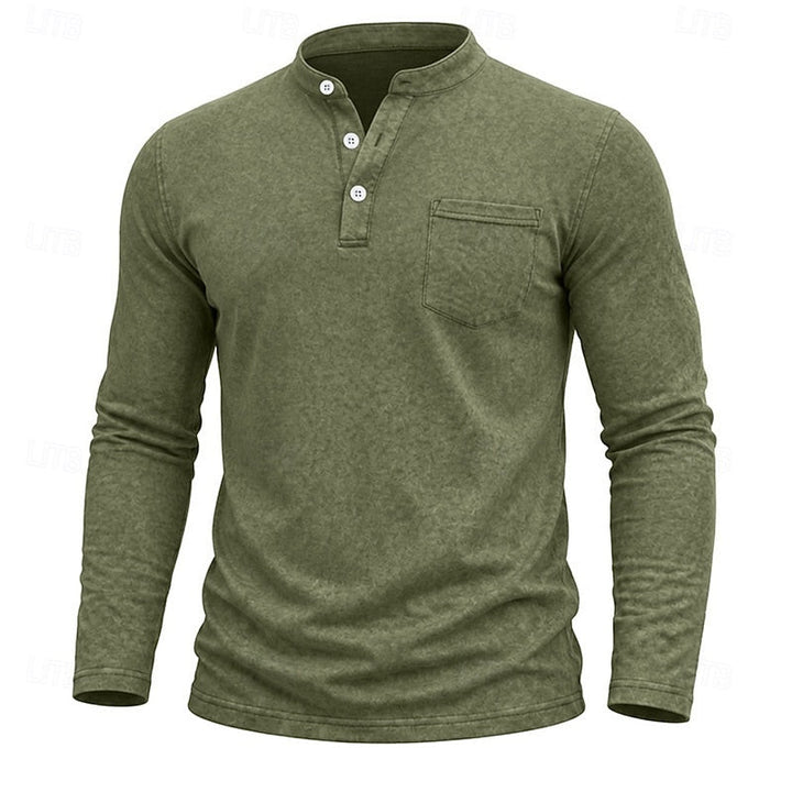Quentin | Classic Long-Sleeve Henley Shirt