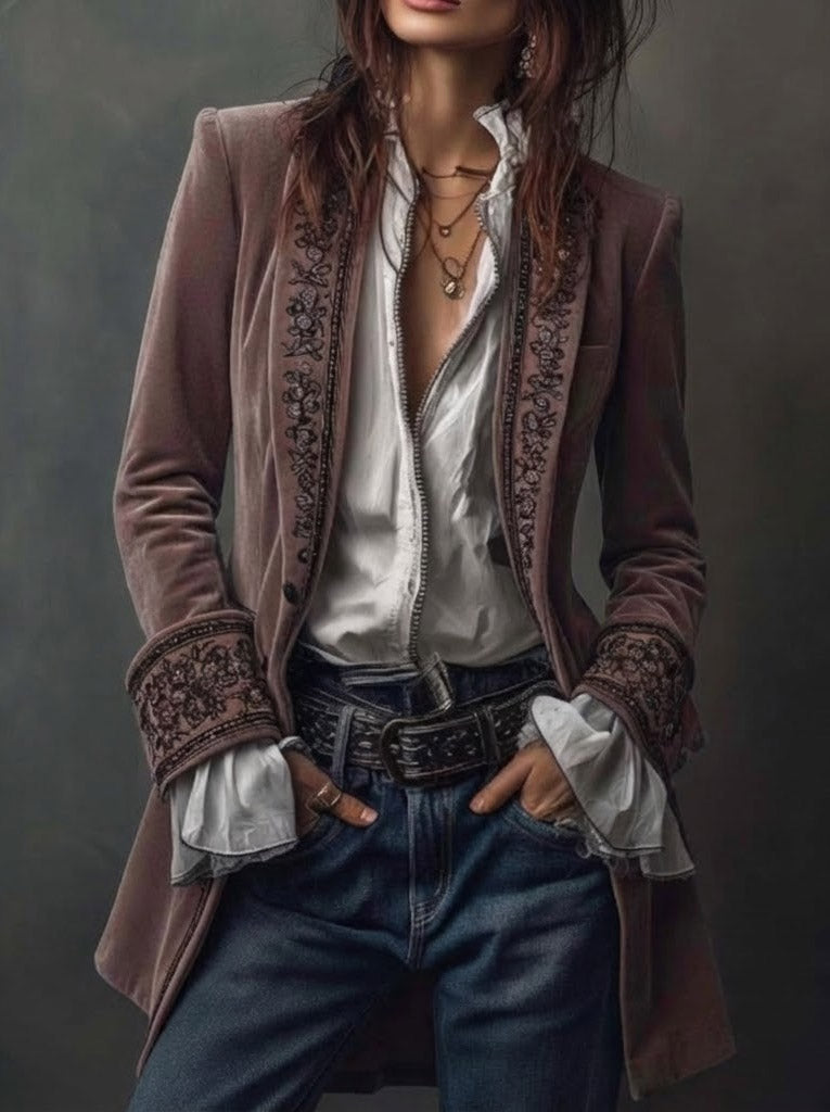 Isabelle | Embellished Long Jacket