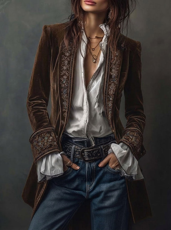 Isabelle | Embellished Long Jacket