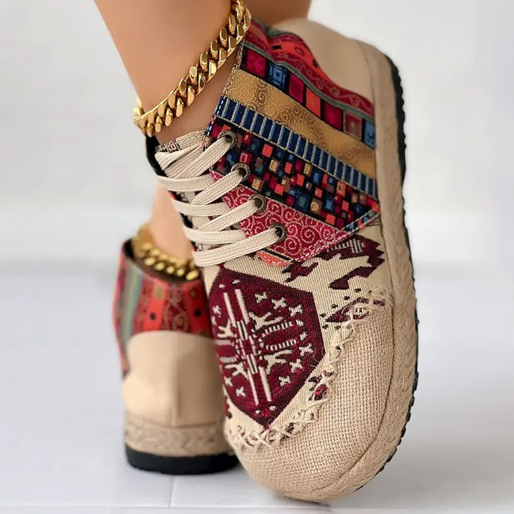 Rosina | Boho Lace-Up Sneakers