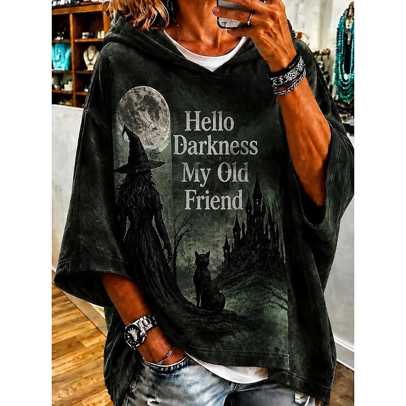 Wanda | Halloween Witch Graphic Oversized Hoodie